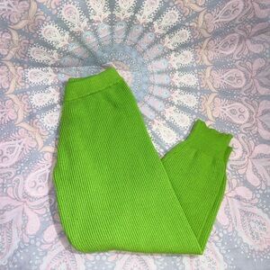 Green Knit 2 piece set (off the shoulder sweater)